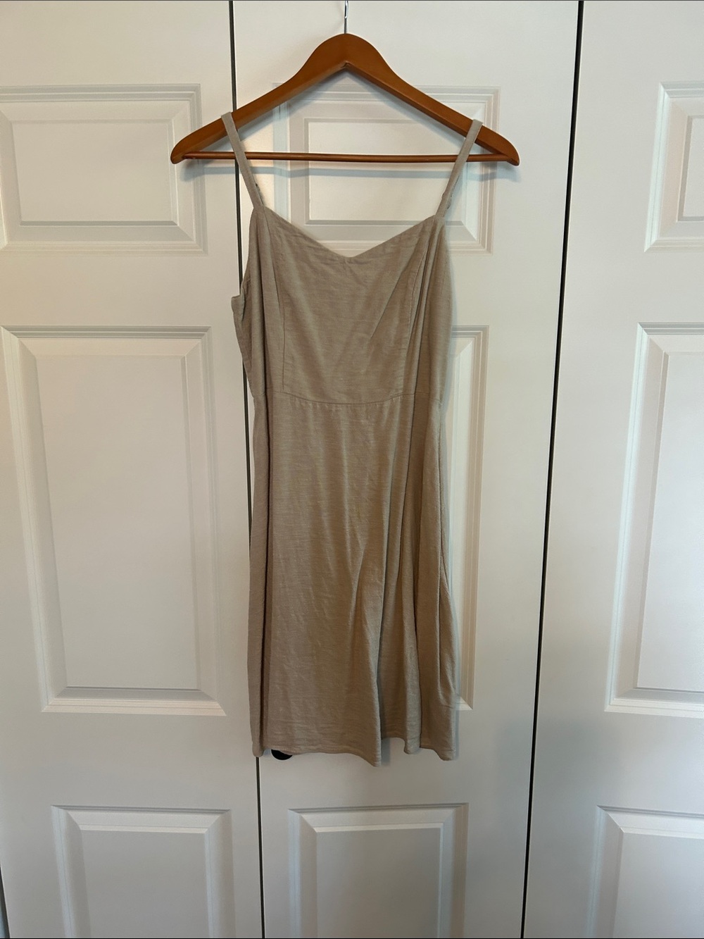 Old Navy Beige Mini Slip Dress with Thin Straps